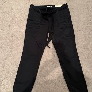 Black cotton skinny pants